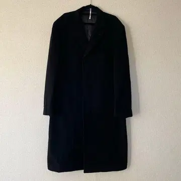 체스터 코트 롱 기장 캐시미어 100% 블랙