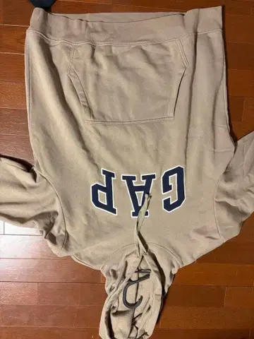 GAP 후드 부착 후드티 XL 베이지