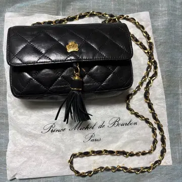 블랙 퀼팅 숄더백 파우치