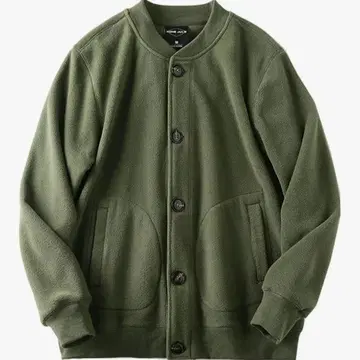 플리스 자켓 가디건 카키 그린 남성용 M 가을/겨울