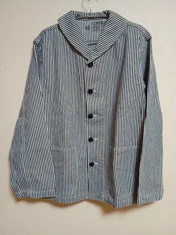 토이즈 맥코이 NAVY 커버올 히코리 스트라이프 40 사이즈 새상품급