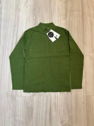 [ 새상품 ] GLOBALWORK 멜티 하이넥 리브 풀오버 그린 M