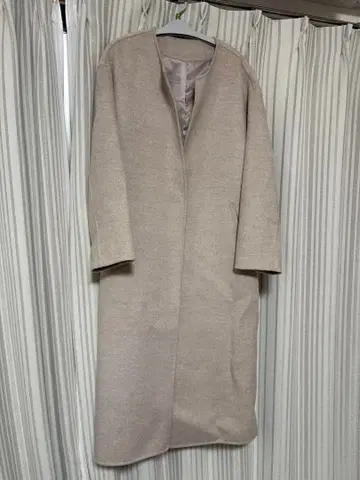 유나이티드 애로우즈 그린 라벨 릴랙싱 노카라 코트 울