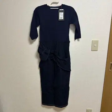 [ 미사용 새상품 ] SERPENTINA 리본 도킹 원피스 네이비