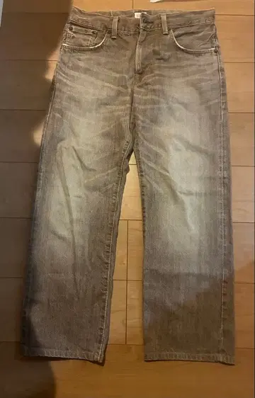 EDWIN 505ZX 라이트 그레이 데님 팬츠 레어