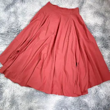 [ 38 ] 롱 스커트 레드 얇은 소재 여성용