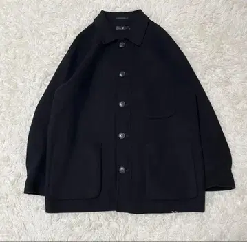 UNIQLO +J 울 블렌드 오버 셔츠 블랙