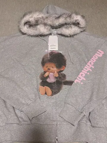 monchhichi x jouetie 퍼 도킹 ZIP 후디 몽치치