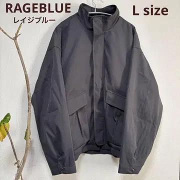 RAGEBLUE 그레이 스탠드 카라 블루종 점퍼