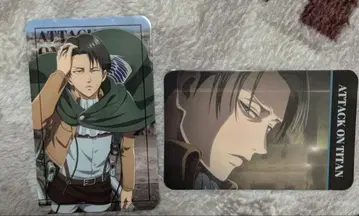 진격의 거인 가라오케노테츠진 카라테츠 콜라보 비주얼 카드 리바이