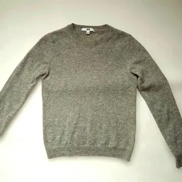 UNIQLO 그레이 캐시미어 100% 스웨터 여성용 M