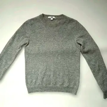 UNIQLO 그레이 캐시미어 100% 스웨터 여성용 M