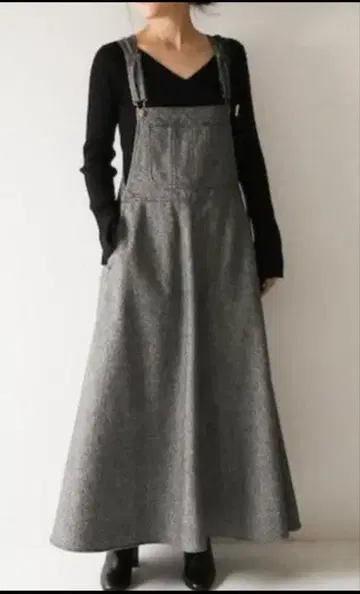 Spick&Span 미터너트 트위드 맥시 오버롤 스커트