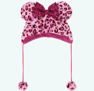 디즈니 핑크 레오파드 무늬 팬 캡