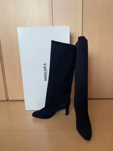 NEBULONIE 새상품 레어 네이비 스웨이드 롱 부츠 37