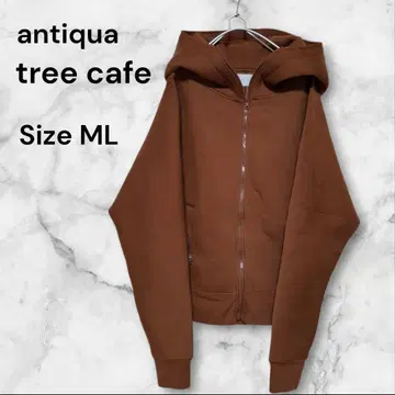 안티카 tree cafe 본딩 지퍼 후드티 오버 사이즈