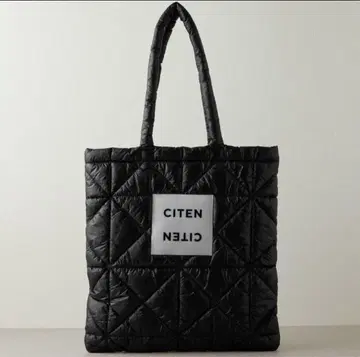 CITEN 시텐 패디드 퀼팅 토트백 블랙