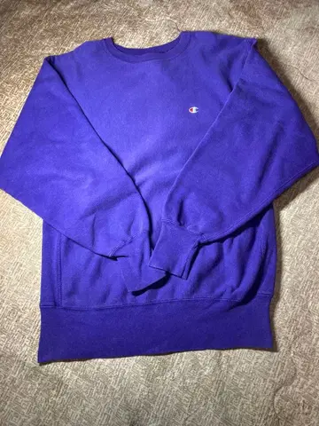 챔피온 보라색 퍼플 리버스 위브 90s