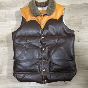 Warehouse 가죽 다운 베스트