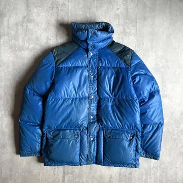 [ 80s vintage ] 구스 다운 자켓 하이넥 더블 지퍼 두툼한