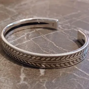 실버 925 뱅글 남성용 여성용 심플 빈티지 순은