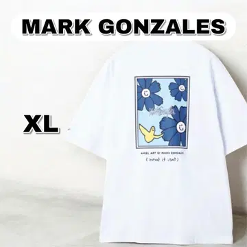 완판템 새상품급 마크곤잘레스 XL T셔츠 화이트 데이지 꽃무늬