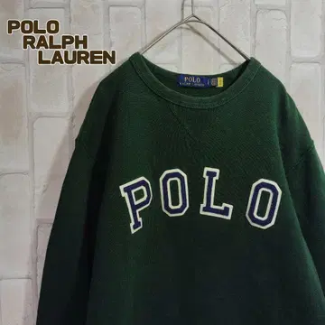 폴로 랄프로렌 맨투맨 트레이닝복 그린 자수 현행 V 가제트