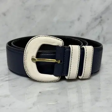 이탈리아제 BALLY 발리 벨트 천연 가죽 가죽 네이비 넓은 폭
