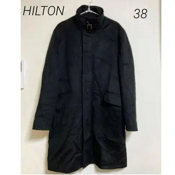 0657 HILTON 힐튼 블랙 캐시미어 스텐카라 코트