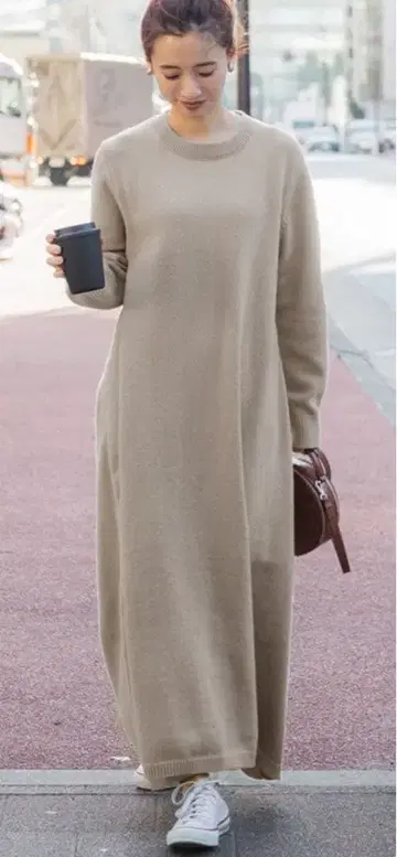 [새상품] coca 니트 A라인 롱 원피스