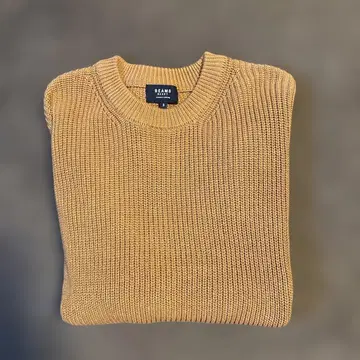 BEAMS HEART 크루넥 니트 브라운 S