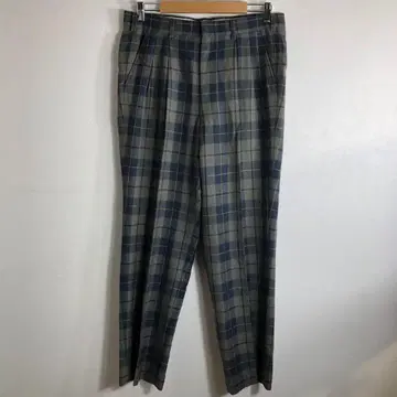 00s vintage 아메카지 체크 슬랙스 팬츠