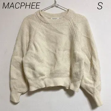 0658 MACPHEE 맥피 아이보리 캐시미어 혼방 리브 니트
