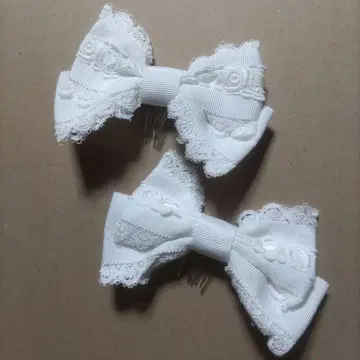 BABY,theSSB 사다리 레이스 리본 빗 오프화이트