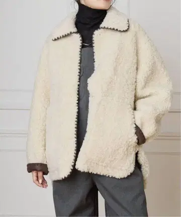 IENA LA BOUCLE 리버서블 퍼 리 본딩 블루종