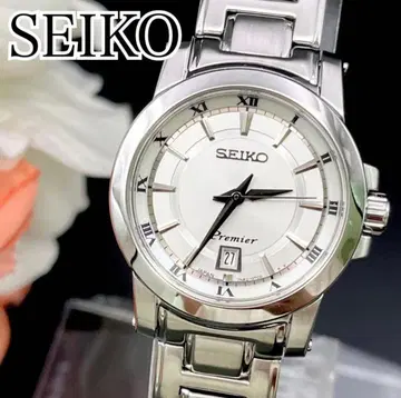 [가동품] 손목시계 세이코 프리미어 SEIKO 새상품 배터리 데이트 실버