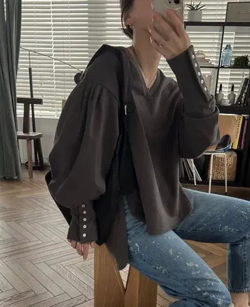 [ willfully ] 셔츠형 블라우스 롱 T shark