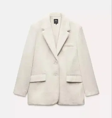 ZARA 인조 모피 블레이저