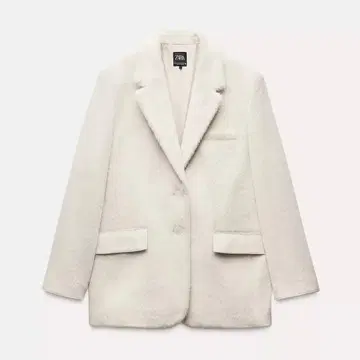 ZARA 인조 모피 블레이저