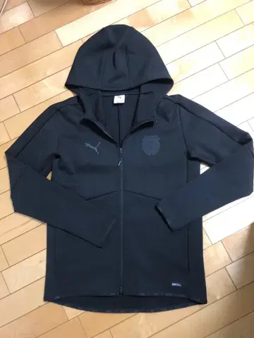 Puma 가와사키 프론탈레 블랙 풀 집업 후드티 L