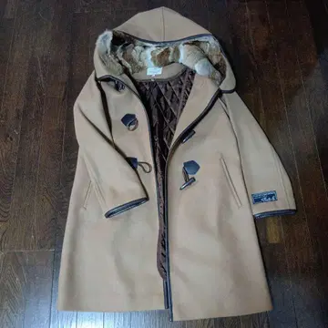 새상품급 BEAUTY&YOUTH 후드 부착 더플 코트 M 베이지