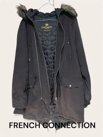 FRENCH CONNECTION 퍼 달린 모즈 코트