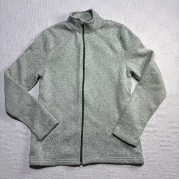 에디바우어 남성용 그레이 플리스 풀 지퍼 자켓 M 사이즈