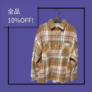 체크 무늬 플란넬 셔츠 M 사이즈