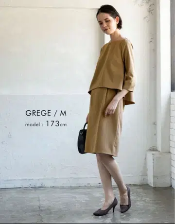 aqua garage 베이지 셋업 스타일 원피스 S