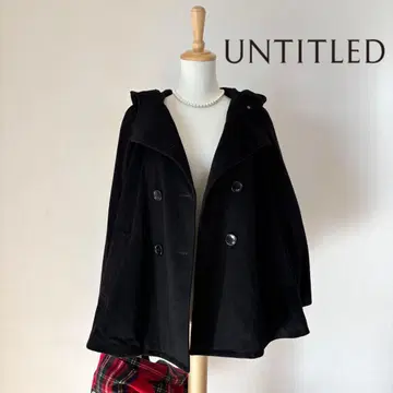 [고급] UNTITLED 판초 코트 P 코트 울 새상품급 고급 후드