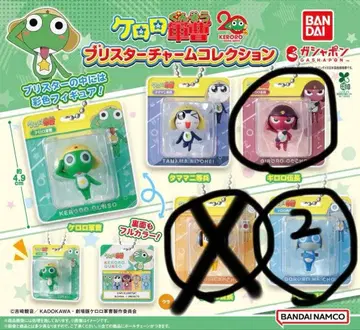 개구리 중사 케로로 블리스터 참 컬렉션 4개 세트