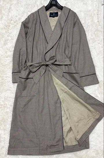 아쿠아 스큐텀 트렌치코트 체크 코튼 100% 일본제 L