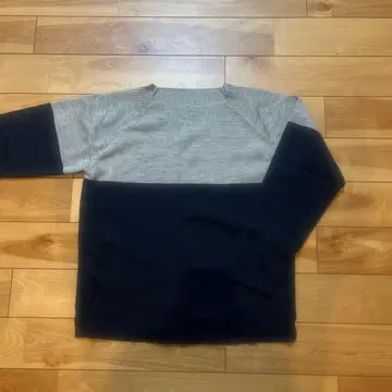 BEAMS HEART 긴팔 스웨터 그레이/네이비