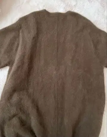 브라운 폭스 롱 가디건 포켓 부착